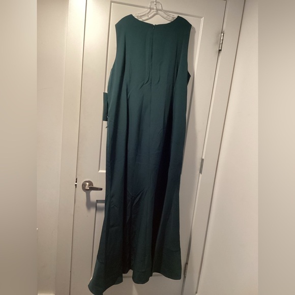 NWT Eliza J Side-Ruffled-Bow Laguna-Crepe Formal Sleeveless Gown‎ Size 22W - Picture 4 of 7